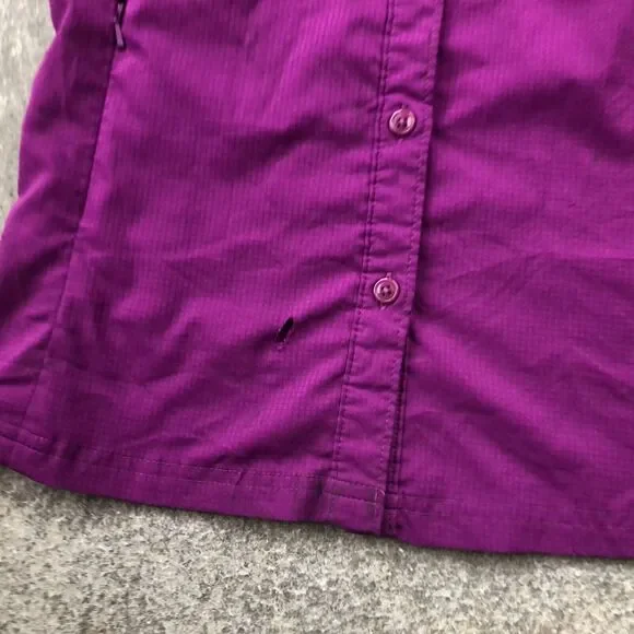 Columbia Shirt Womens XS Purple Short Sleeve Vented Fishing Outdoors PFG * - Picture 3 of 15